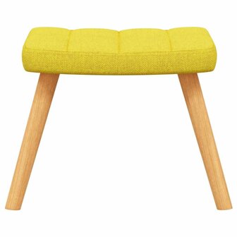 Relaxstoel met voetenbank stof mosterdgeel 8