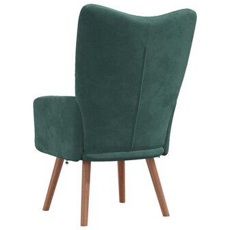 Relaxstoel fluweel donkergoen 5