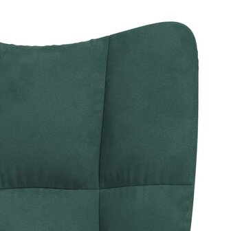 Relaxstoel fluweel donkergoen 6