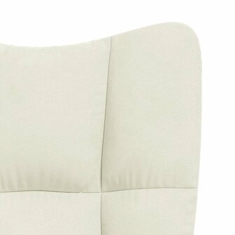Relaxstoel fluweel cr&egrave;mewit 6