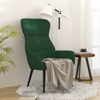 Relaxstoel fluweel donkergoen 1
