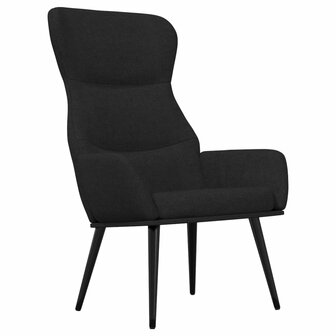 Relaxstoel stof zwart 2