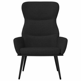 Relaxstoel stof zwart 3
