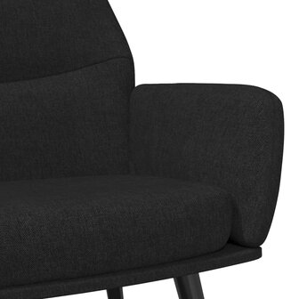 Relaxstoel stof zwart 6