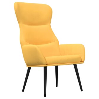 Relaxstoel stof mosterdgeel 2