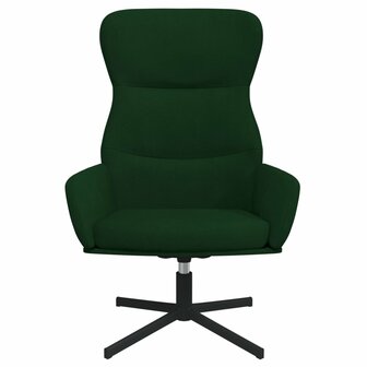 Relaxstoel fluweel donkergoen 3