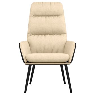 Relaxstoel stof cr&egrave;mekleurig 3