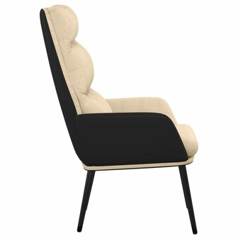 Relaxstoel stof cr&egrave;mekleurig 4