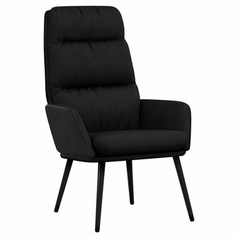 Relaxstoel stof zwart 2
