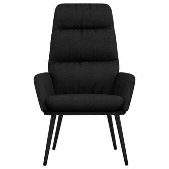 Relaxstoel stof zwart 3