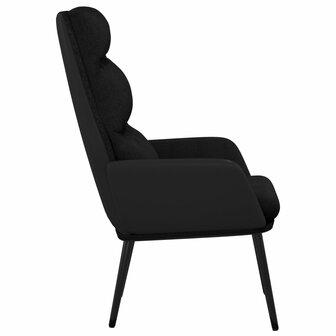 Relaxstoel stof zwart 4