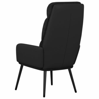 Relaxstoel stof zwart 5