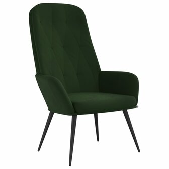 Relaxstoel fluweel donkergoen 2