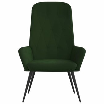 Relaxstoel fluweel donkergoen 3