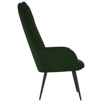 Relaxstoel fluweel donkergoen 4