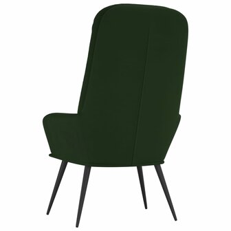 Relaxstoel fluweel donkergoen 5