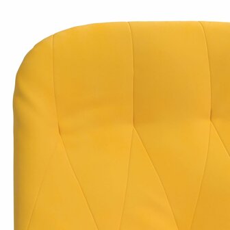 Relaxstoel fluweel mosterdgeel 6