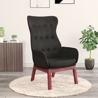 Relaxstoel stof zwart 1