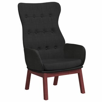 Relaxstoel stof zwart 2