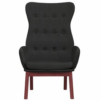 Relaxstoel stof zwart 3