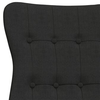 Relaxstoel stof zwart 6