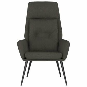 Relaxstoel kunstsu&egrave;de donkergrijs 3