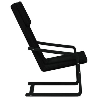 Relaxstoel stof zwart 5