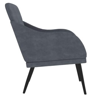 Fauteuil 63x76x80 cm fluweel donkergrijs 4