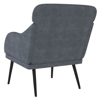 Fauteuil 63x76x80 cm fluweel donkergrijs 5