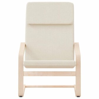 Relaxstoel cr&egrave;mekleurig stof 6