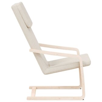 Relaxstoel cr&egrave;mekleurig stof 7