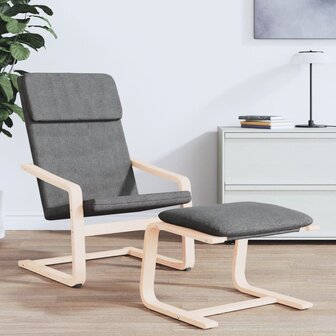 Relaxstoel stof donkergrijs 3