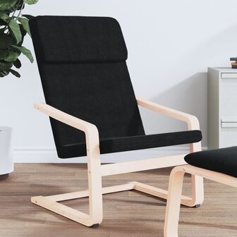 Relaxstoel stof zwart 1