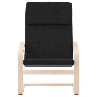 Relaxstoel stof zwart 4