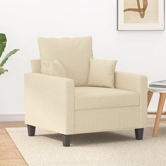 Fauteuil 60 cm stof cr&egrave;mekleurig 1