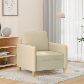 Fauteuil 60 cm stof cr&egrave;mekleurig 1