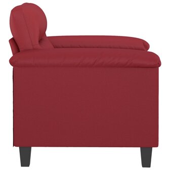 Fauteuil 60 cm kunstleer wijnrood 4
