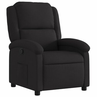 Fauteuil verstelbaar stof zwart 2