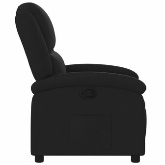 Fauteuil verstelbaar stof zwart 4