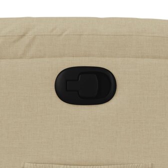 Fauteuil verstelbaar stof cr&egrave;mekleurig 9