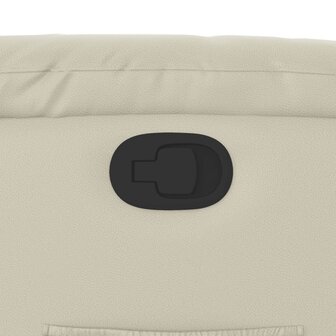 Fauteuil verstelbaar kunstleer cr&egrave;mekleurig 9