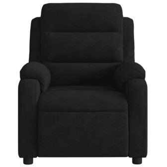 Fauteuil verstelbaar fluweel zwart 6