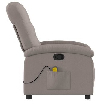 Massagestoel verstelbaar stof taupe 5
