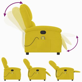 Massagestoel verstelbaar fluweel geel 7