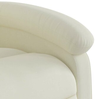 Massagestoel verstelbaar fluweel cr&egrave;mekleurig 9