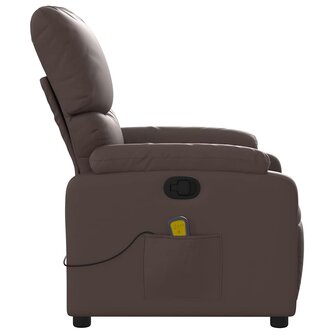 Massagestoel verstelbaar kunstleer bruin 5