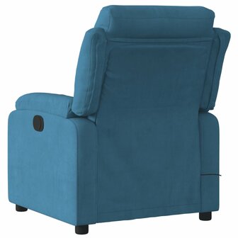 Massagestoel verstelbaar fluweel blauw 4