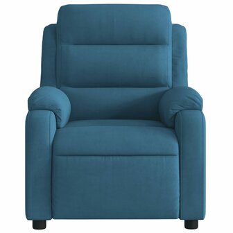 Massagestoel verstelbaar fluweel blauw 7