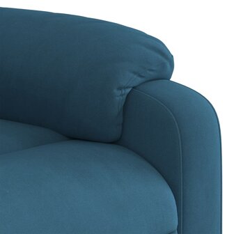 Massagestoel verstelbaar fluweel blauw 9