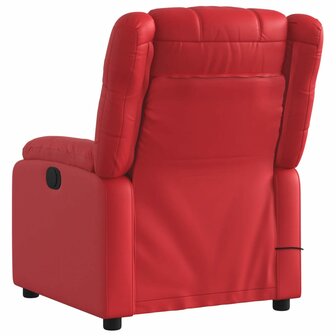 Massagestoel verstelbaar kunstleer rood 4